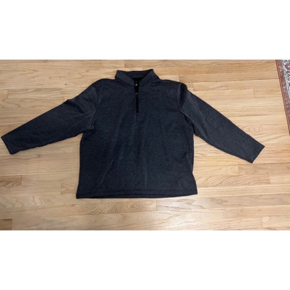 Greg Norman‎ Mens Pullover Shirt Charcoal Gray Quarter Zip Long Sleeve Size XXL